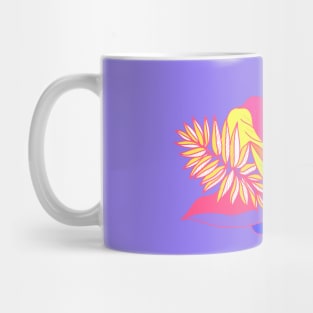 Flower and leaves tropical Mug